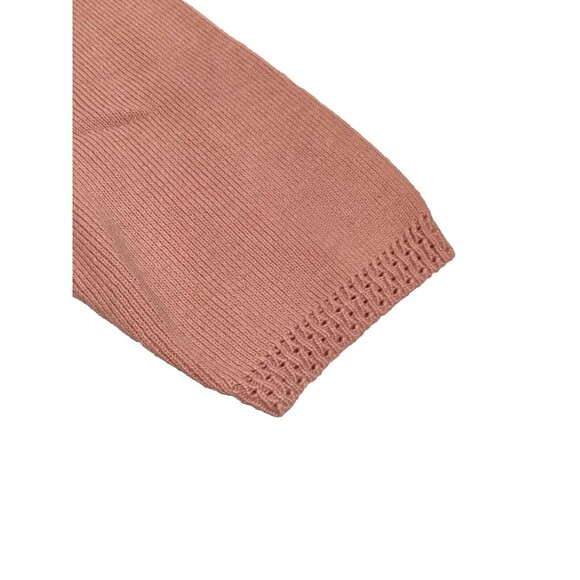 DRESSBARN True Pink Cotten Blend Delicate Pull Over Sweater 3/4 Sleeve Sz Small - Picture 8 of 11